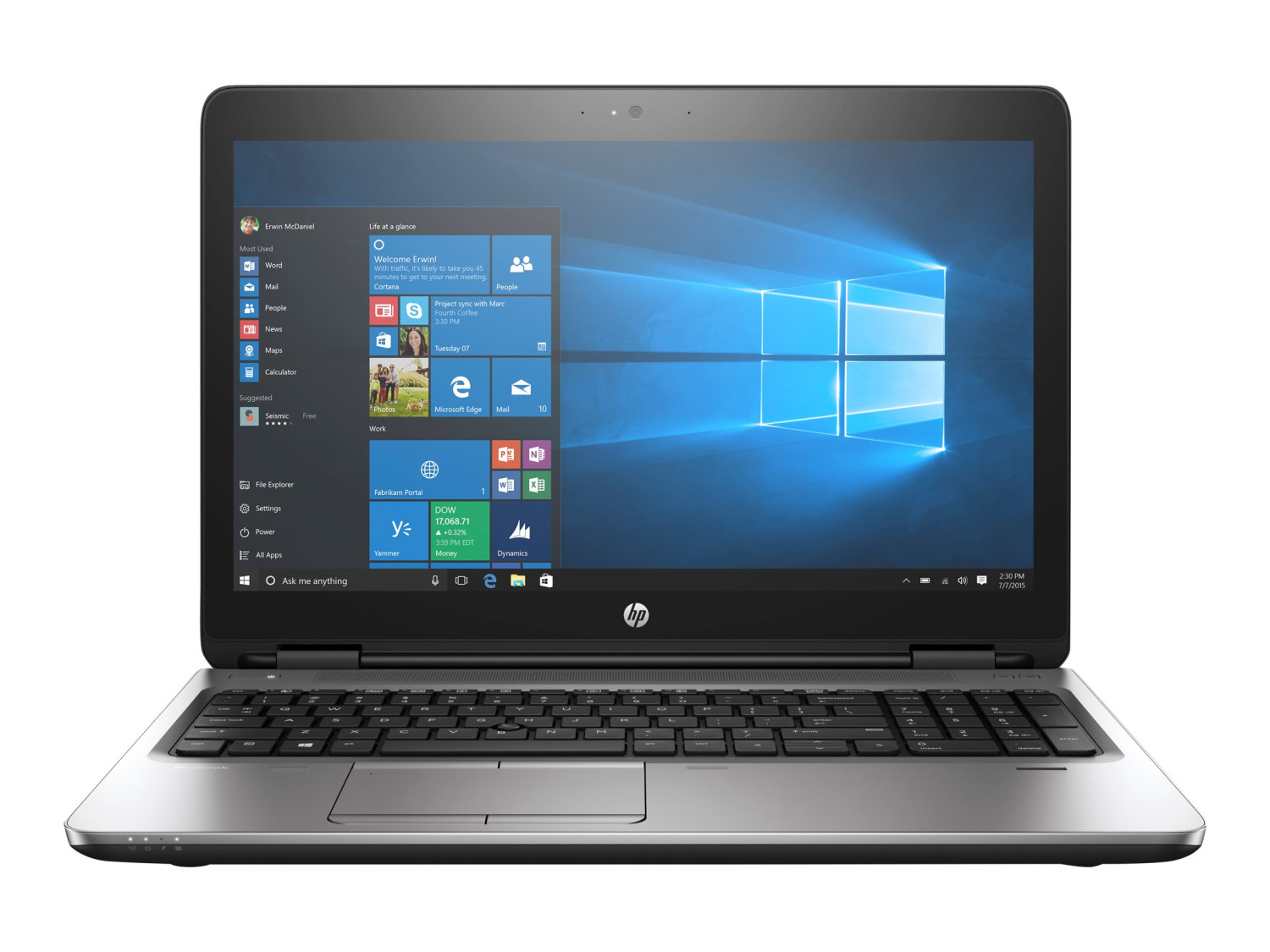 HP ProBook 650 G3 - Core i7-7600U , 8GB Ram, 256 SSD,  int, 15.6″ Inch