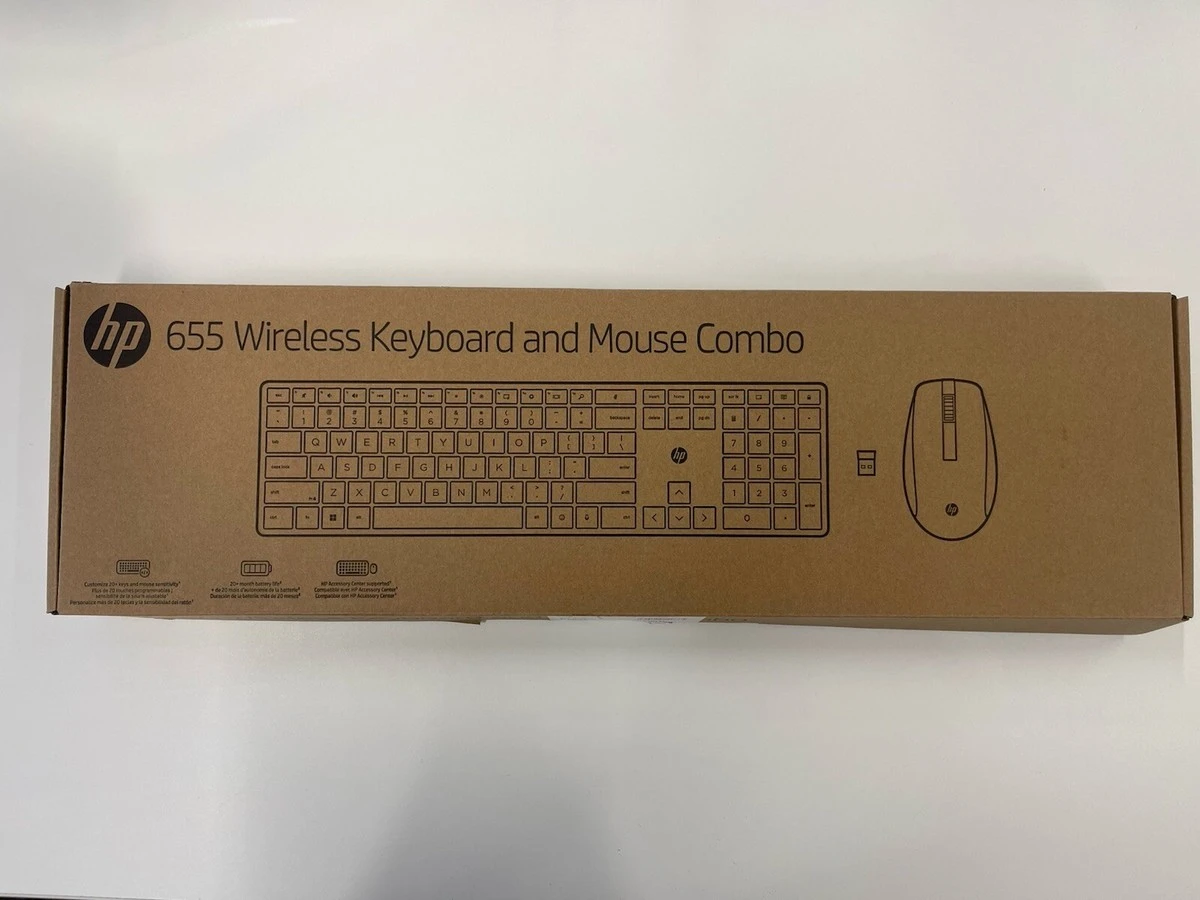 hp 655 wireless keyboard and Mouse combo New Original